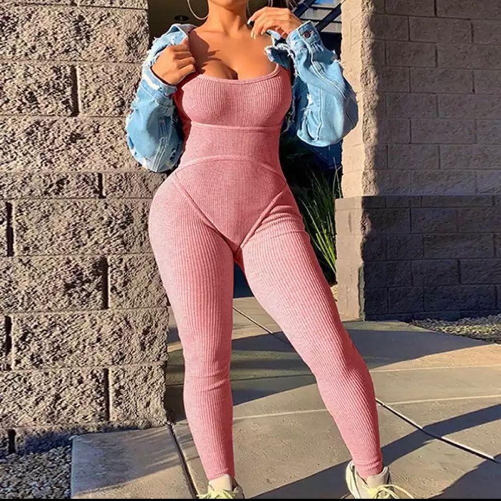 Pink Workout jumpsuit